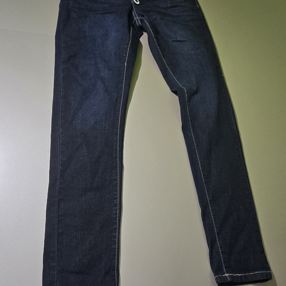 VIP Jeans Women's Size 11/30 Dark Wash Straight Leg Denim NWT Contrast Stitch
